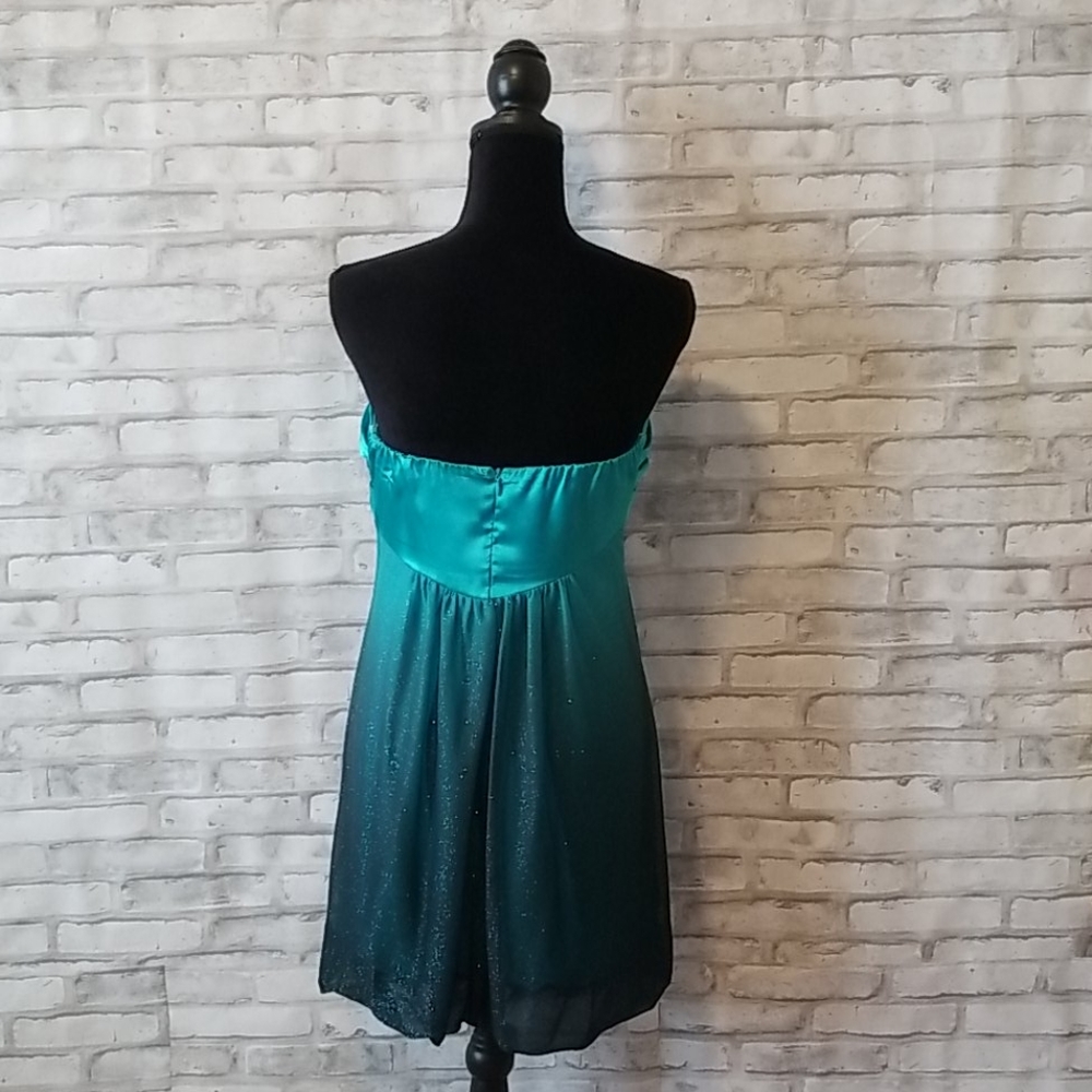 Ombre Strapless Sparkly Dress - Picture 2 of 6